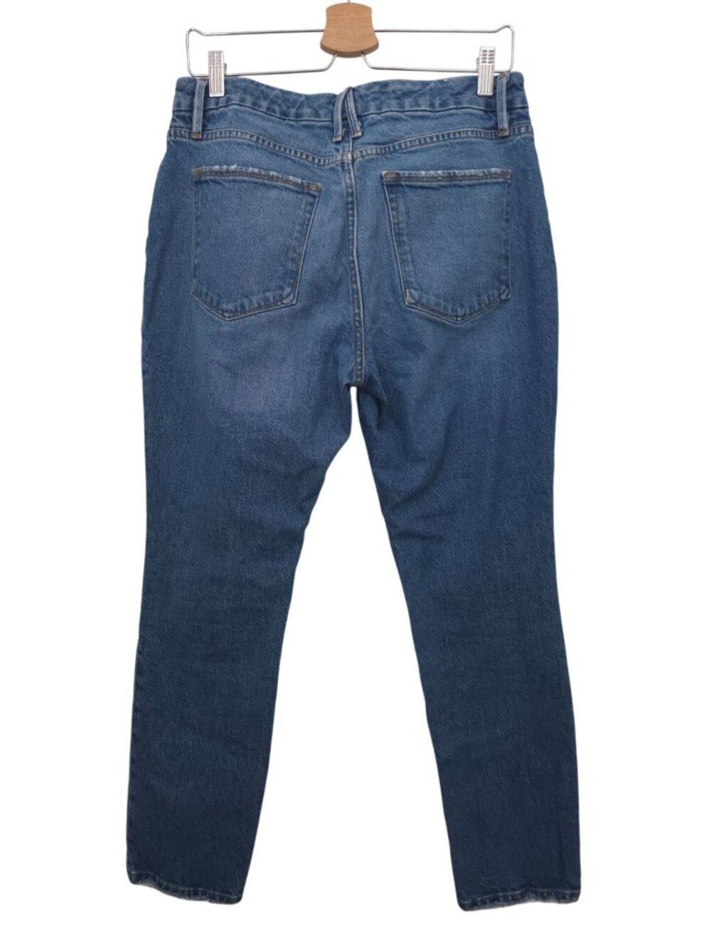 Good American Good Classic Blue Hi-Rise Cropped Denim Jeans Women's Sz 8/29 - Picture 2 of 14